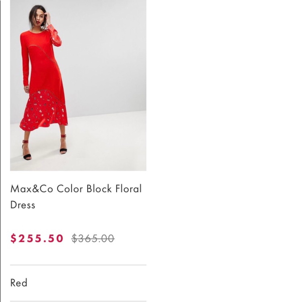 Max&Co Block Red Color Dress - Picture 9 of 11